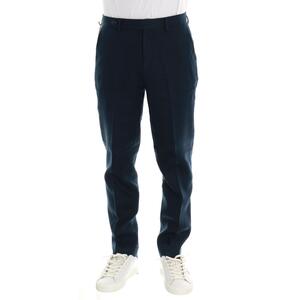 PANTALONE IN LINO BLU